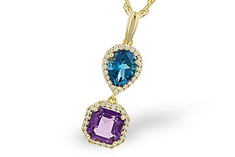 C301-68216: NECKLACE 2.50 SEMI-PREC (AMY,LBT) 2.66 TGW