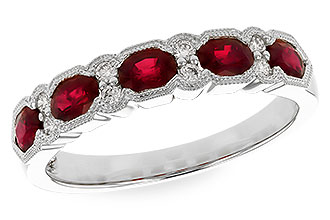 C301-69134: LDS WED RG .88 TW RUBY 1.00 TGW (4x3MM RUBY)