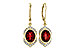 C302-54570: EARRING 3.06 GARNET 3.25 TGW