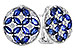 C302-55543: EARRINGS 2.07 TW SAPPHIRE 2.37 TGW