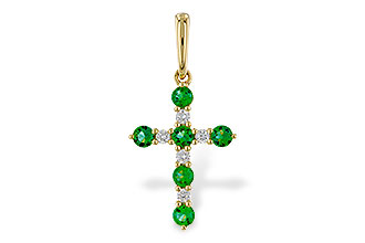 C302-56416: PENDANT .27 TW EMERALD .35 TGW