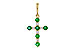 C302-56416: PENDANT .27 TW EMERALD .35 TGW