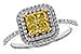 C302-58216: LDS RG .52 FANCY YELLOW DIAMONDS .85 TW