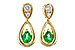 C302-58234: EARRINGS .20 EMERALD .32 TGW (4x3 EMER)