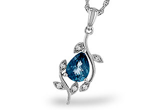 C302-58243: NECK 1.20 LONDON BLUE TOPAZ 1.25 TGW (8x6MM LBT)