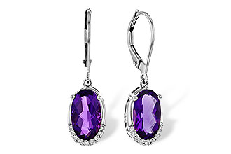 C302-61907: EARRINGS 2.70 TW AMETHYST 2.78 TGW (10x6MM OV)