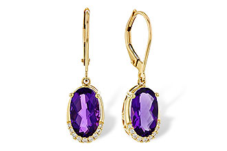 C302-61907: EARRINGS 2.70 TW AMETHYST 2.78 TGW (10x6MM OV)