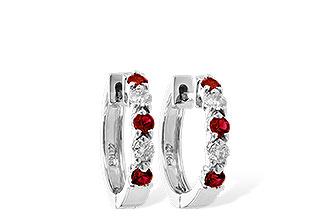 D028-93661: EARRINGS .33 RUBY .52 TGW