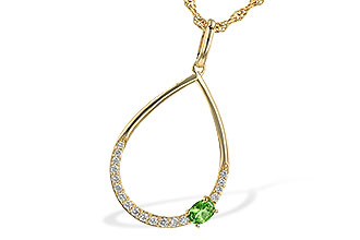 D218-07325: NECK .17 GREEN GARNET .26 TGW