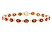 D301-65516: BRACELET 9.22 TW GARNET 9.26 TGW