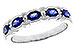 D301-69134: LDS WED RG .92 SAPPHIRE 1.04 TGW (4x3MM SAPP)