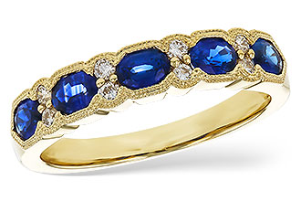 D301-69134: LDS WED RG .92 SAPPHIRE 1.04 TGW (4x3MM SAPP)
