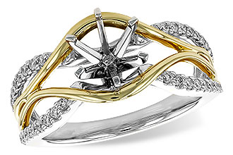 D301-71888: E216-20934 WITH WG RING / YG TRIM .25 TW