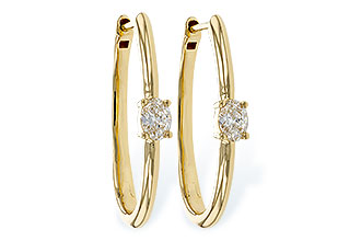 D302-58197: EARRINGS .47 TW OVAL DIAMONDS