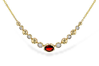 D302-61852: NECKLACE .88 GARNET 1.00 TGW (17")
