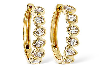 D303-45461: EARRINGS 1.10 TW FANCY CUT DIAS