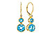 D303-45488: EARR 3.25 TW BLUE TOPAZ 3.27 TGW (4MM/7MM BT)