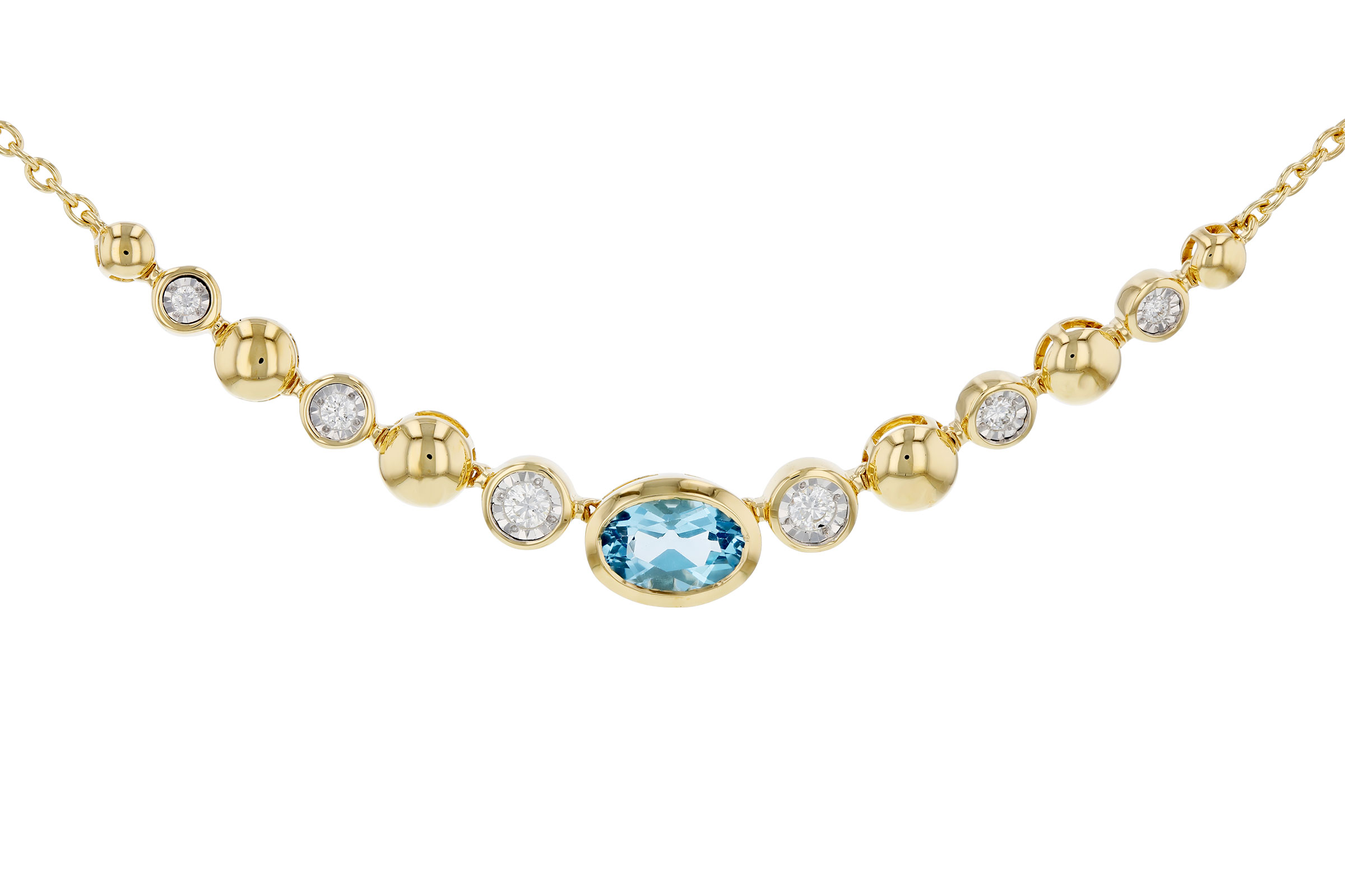 D303-46425: NECKLACE .83 SWISS BLUE TOPAZ .95 TGW (17")