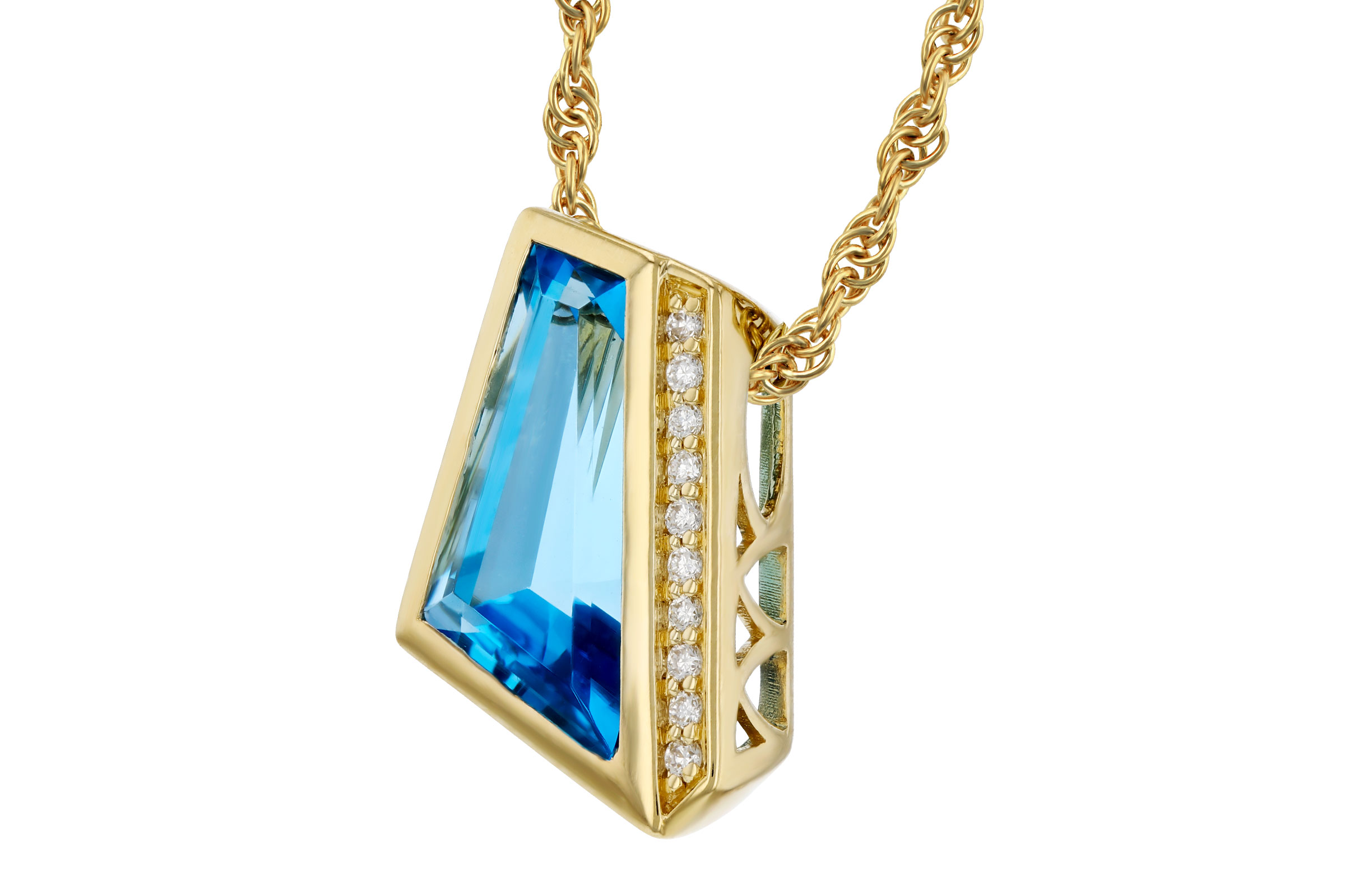 D303-47325: NECKLACE 2.42 SWISS BLUE TOPAZ 2.46 TGW