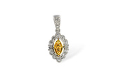 E214-42734: PENDANT .07 YELLOW SAPP .22 TGW