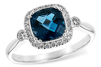 E217-10025: LDS RG 1.62 LONDON BLUE TOPAZ 1.78 TGW (7MM LBT)