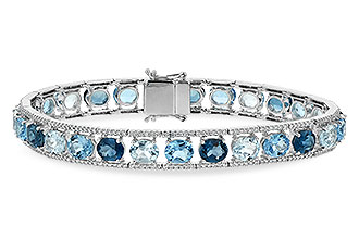 E217-10925: BRACELET 16.54 BLUE TOPAZ 17.78 TGW