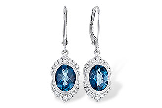 E300-80979: EARR 2.45 LONDON BLUE TOPAZ 2.64 TGW