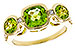 E301-69106: LDS RG 2.55 TW PERIDOT 2.80 TGW (7MM CUSHION)