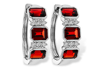 E302-56425: EARRING 1.50 TW GARNET 1.61 TGW