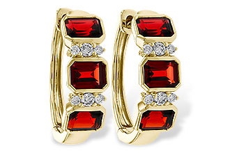 E302-56425: EARRING 1.50 TW GARNET 1.61 TGW