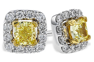 E302-58225: EARR .38 FANCY YELLOW DIAMONDS .54 TW