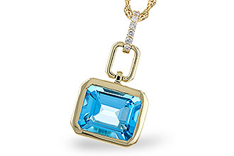 E302-58270: NECKLACE 3.26 BLUE TOPAZ 3.30 TGW (10x8MM BT)