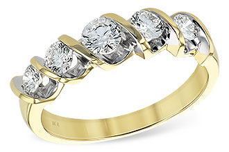F120-79097: LDS DIA WED RING .75 TW