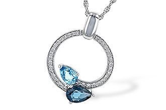 F218-06406: NECK 1.22 BLUE TOPAZ 1.40 TGW