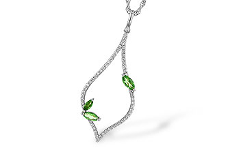 F218-06443: NECK .35 GREEN GARNET .55 TGW