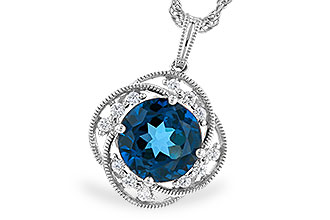 F301-66434: NECK 2.90 LONDON BLUE TOPAZ 3.05 TGW (9MM LBT)