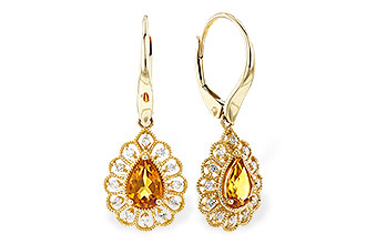 F301-66443: EARR .74 TW CITRINE .90 TGW