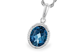 F301-67343: NECK 1.90 TW LONDON BLUE TOPAZ 1.93 TGW (9x7 LBT)