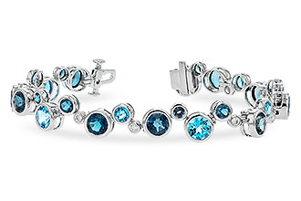 F301-68197: BRACELET 15.65 TW BLUE TOPAZ 15.95 TGW