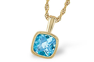 F301-69179: NECKLACE 1.10 CT BLUE TOPAZ