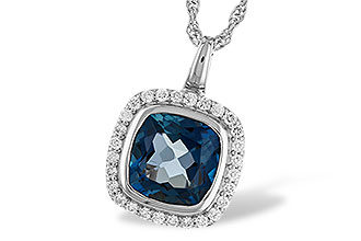 F301-70034: NECK 3.85 LONDON BLUE TOPAZ 4.15 TGW (9MM LBT)