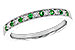 F301-71906: LDS WED RG .07 EMERALD .16 TGW