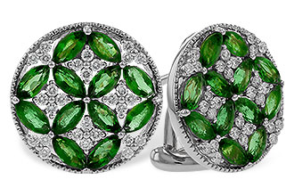F302-57288: EARRINGS 1.66 TW EMERALD 1.96 TGW