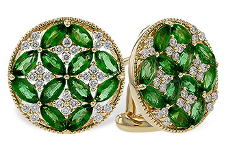 F302-57288: EARRINGS 1.66 TW EMERALD 1.96 TGW