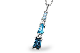 F302-58215: NECKLACE 2.60 TW BLUE TOPAZ 2.65 TGW