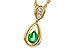 F302-58234: NECKLACE .10 EMERALD .16 TGW (4x3 EMER)