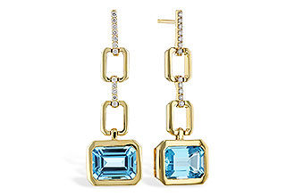 F302-59106: EARRINGS 3.20 BLUE TOPAZ 3.32 TGW (8x6MM BT)