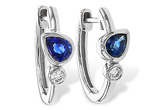 F302-59179: EARRINGS .51 SAPPHIRE .57 TGW
