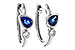 F302-59179: EARRINGS .51 SAPPHIRE .57 TGW