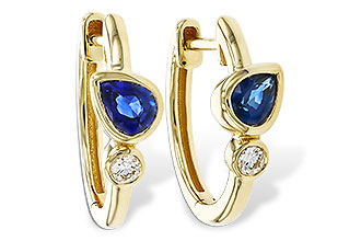 F302-59179: EARRINGS .51 SAPPHIRE .57 TGW